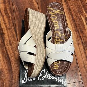 Sam Edelman White Espadrille Wedges